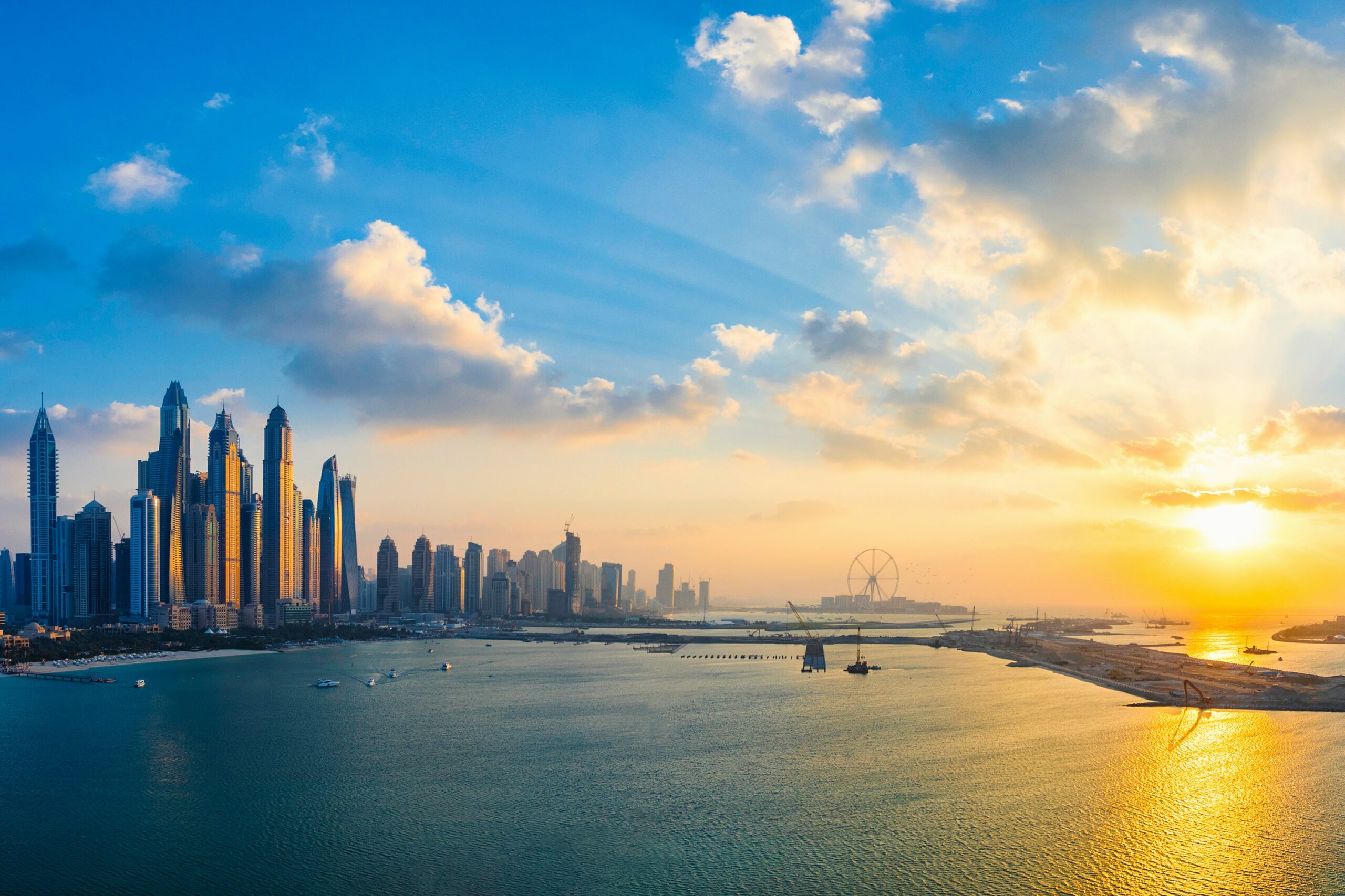 new york city under a blue sky
