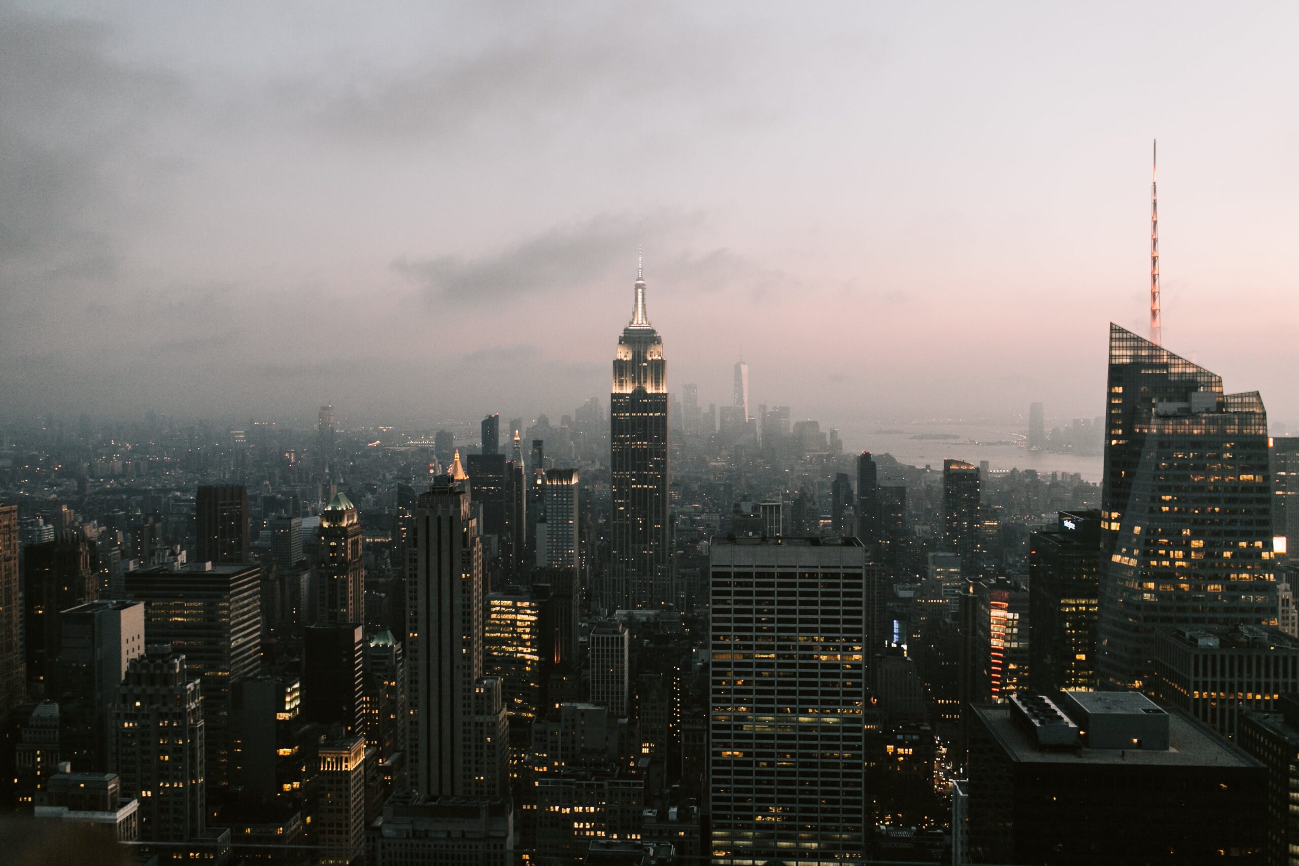 New York City buildings, signifying talent and compensation