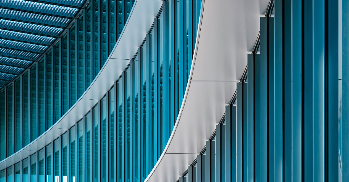 Architecture detail Modern Building Glass facade wall curve pattern Exterior