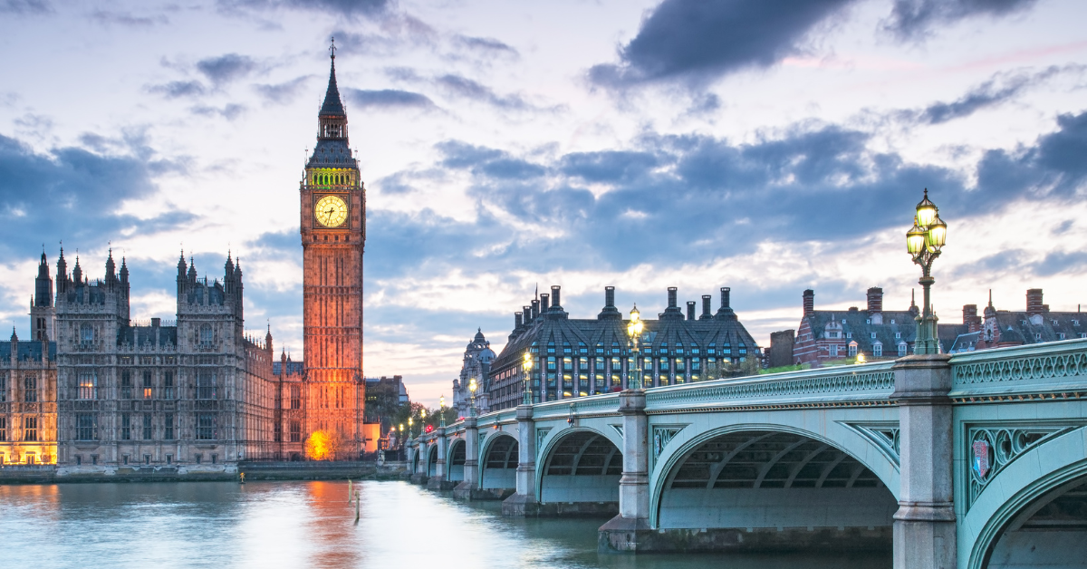 Big Ben and the Houses of Parliament at night in London, UK