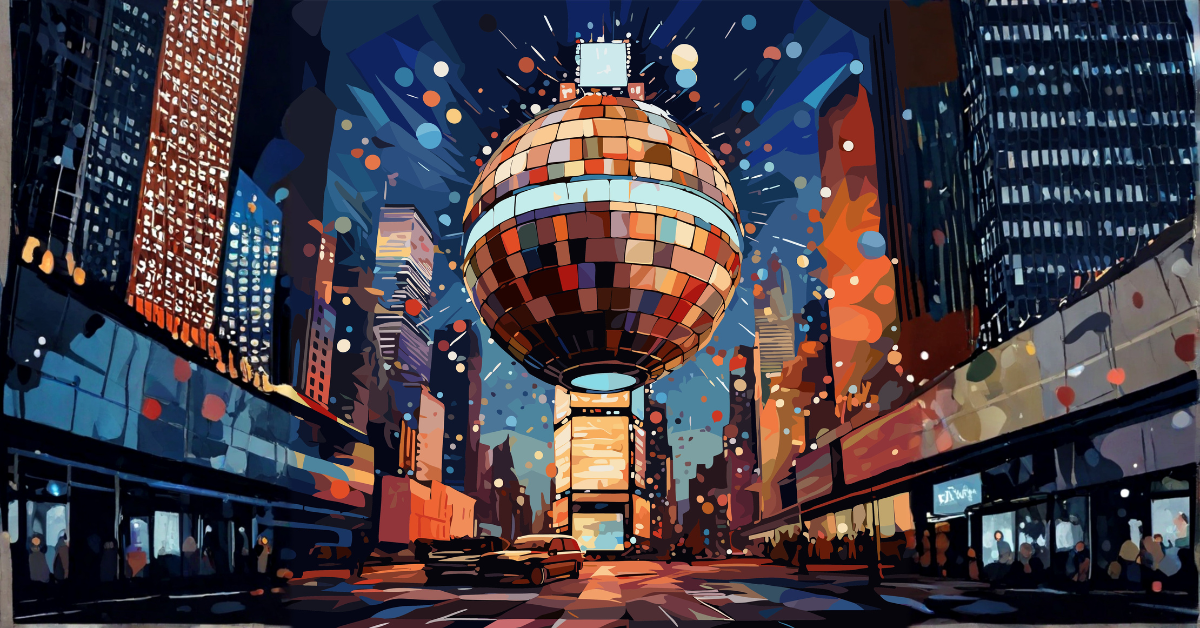 crystal ball in Time's Square on new year's eve