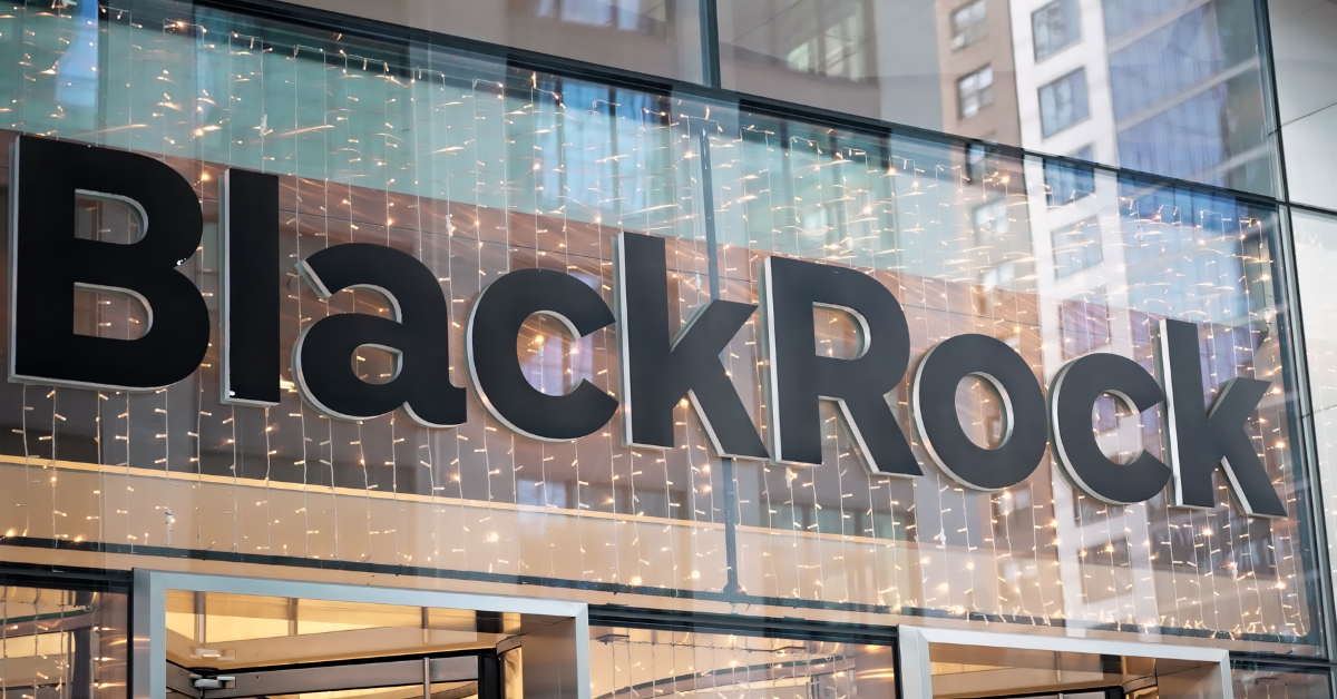 New York, NY - Dec 21, 2025: American multinational investment company Blackrock, Inc. corporate headquarters sign at 50 Hudson Yards in Manhattan.