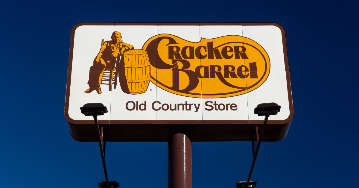 Cracker Barrel Restaurant Sign and Trademark Logo